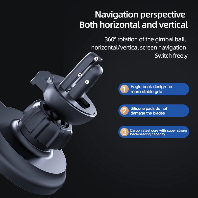 30W MagSafe-Style Car Charger – Magnetic Air Vent Phone Mount