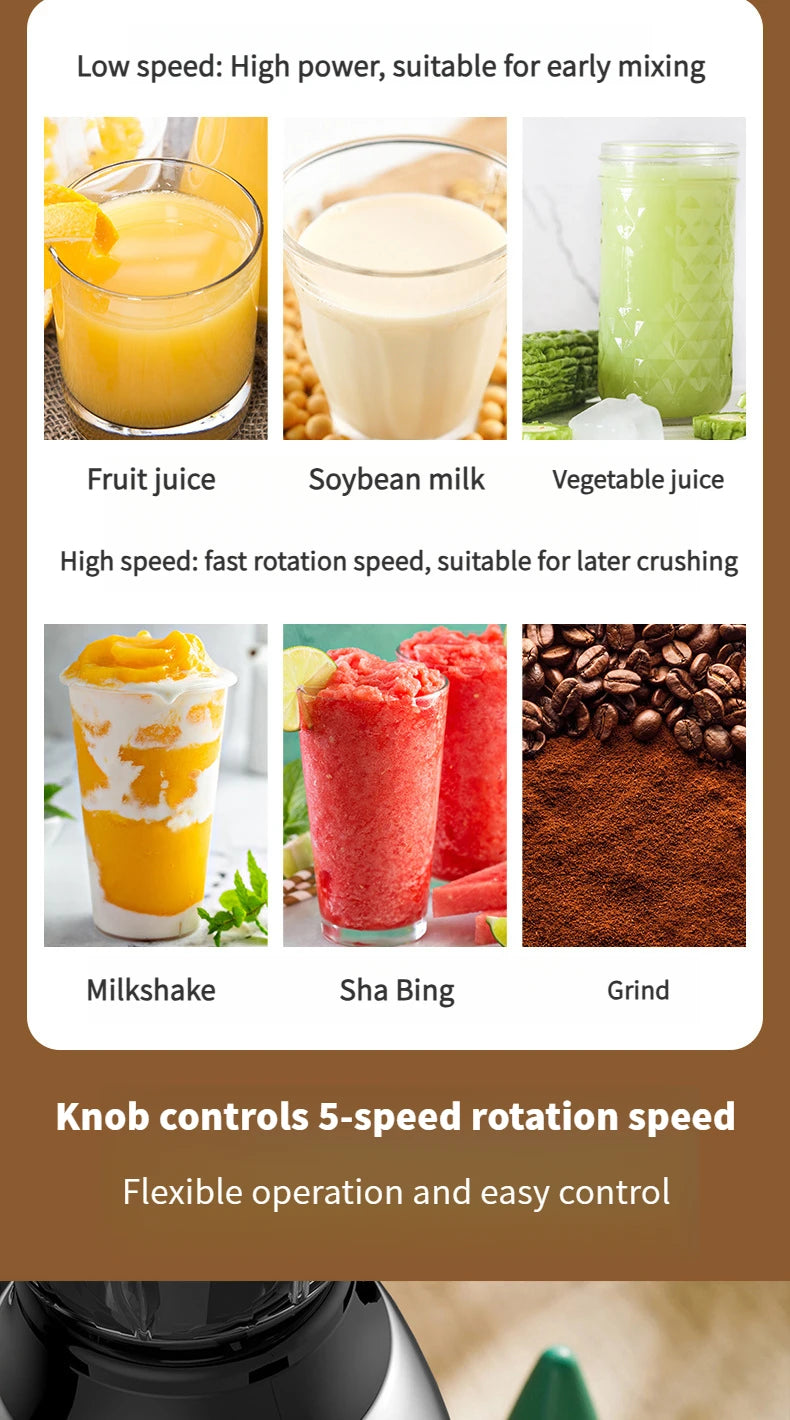 1.5L Electric Blender Juicer 850W – Multi-Function Food Processor & Smoothie Maker
