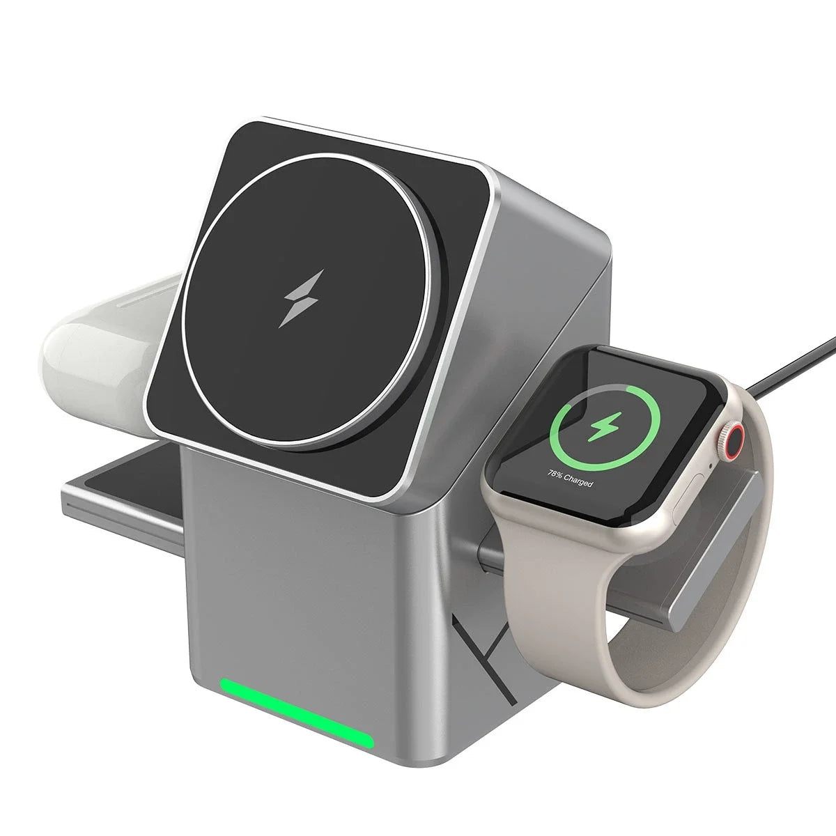 15W Fast Charging 3-in-1  Magic Cube Spin Wireless Charger with Strong Magnetism