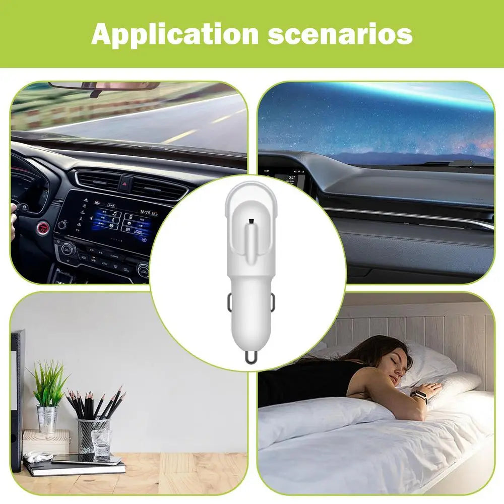 Silent Car Ionizer Air Purifier – Portable Negative Ion Deodorizer for Vehicles & Small Spaces (USB Plug-In)