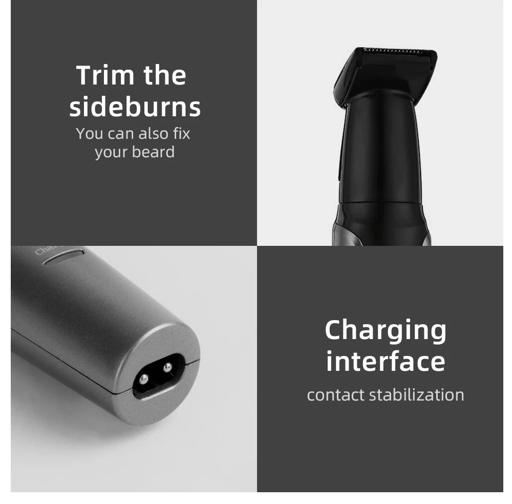 Kemei KM-312 Nose, Beard & Eyebrow Trimmer – Compact Rechargeable Groomer