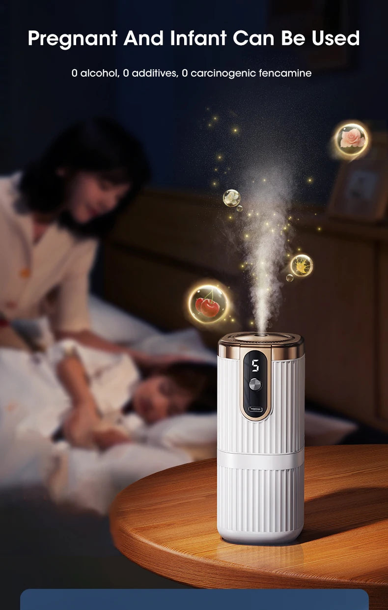 Mini Aromatherapy Machine Intelligent Essential Oil Diffuser USB Charging Five Level Adjustment Room Toilet Air Humidification