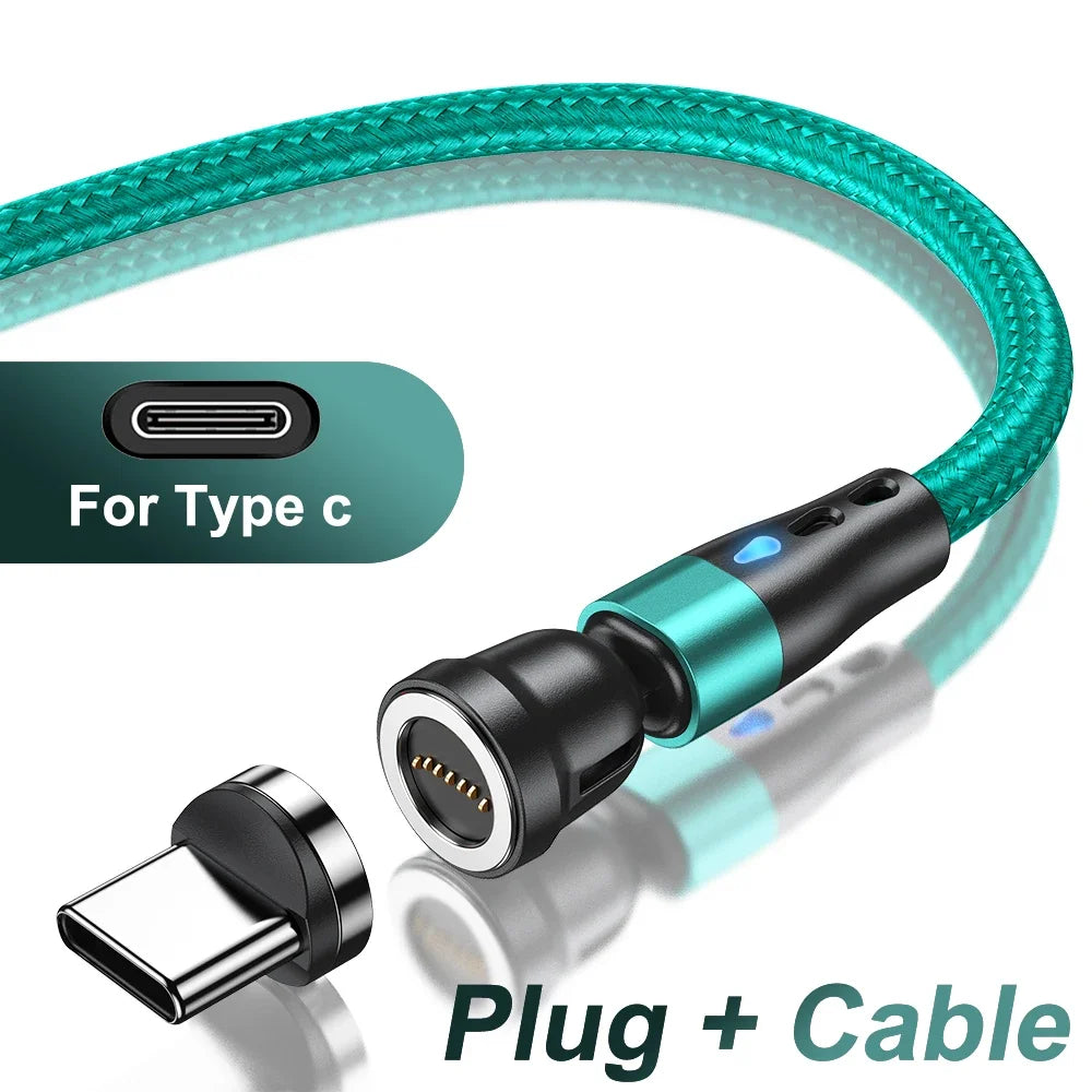 540° Magnetic USB-C Cable 5A – Rotating Fast Charge Cable (Charging Only)