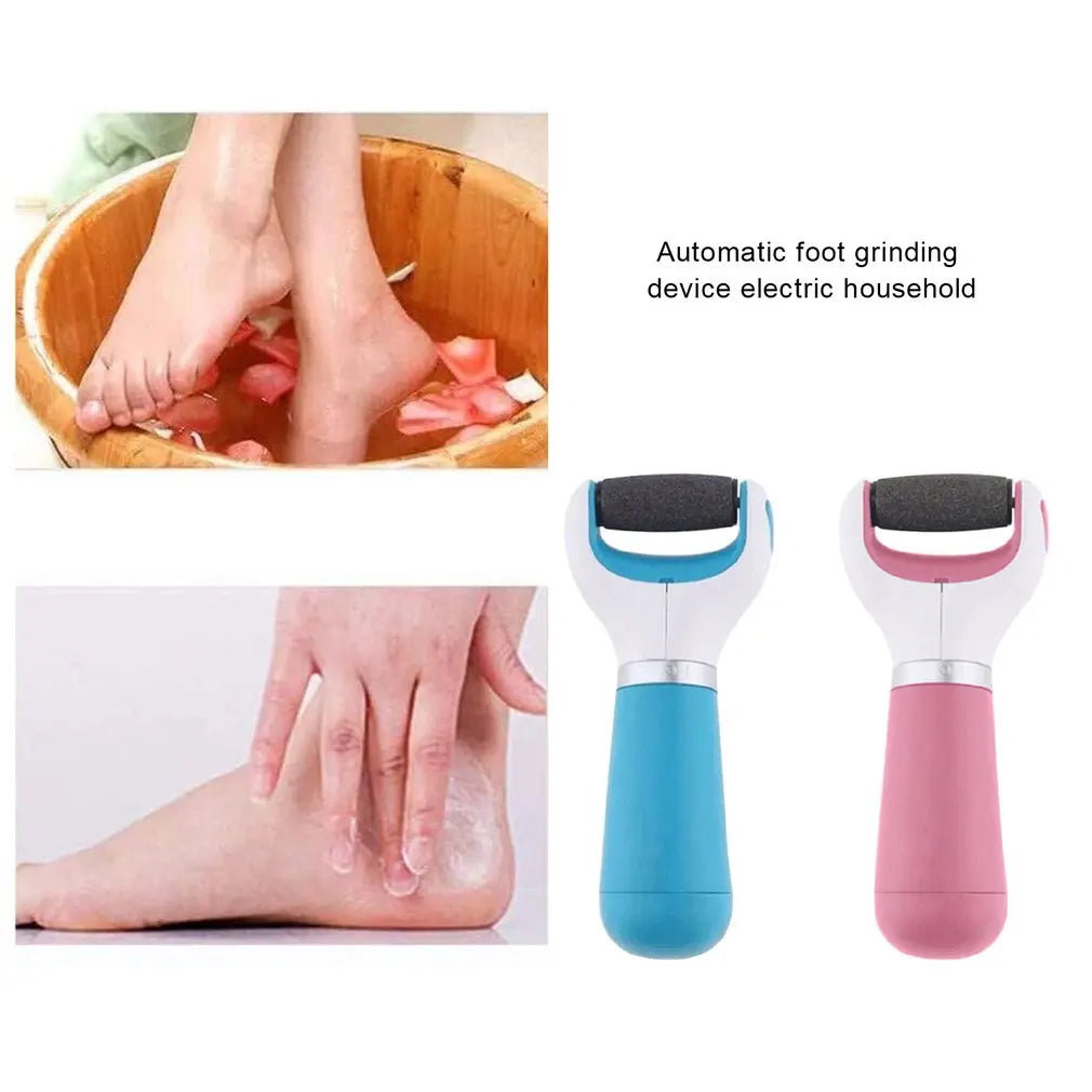 Electric Foot Care Tool for Heels – Portable Dead Skin & Callus Remover (Pink / Blue)