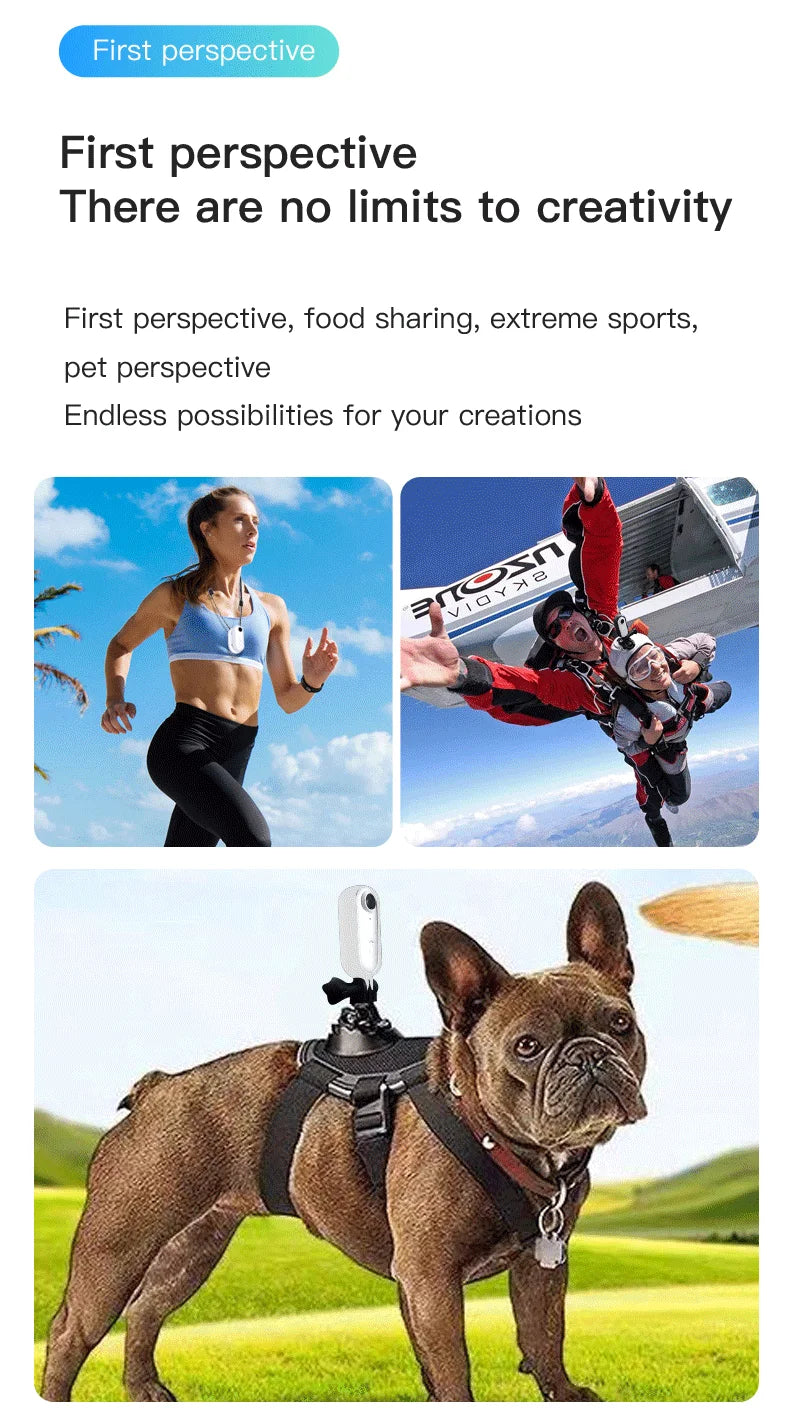 JETO H88 Ultra-Mini 4K Sports Action Camera – Waterproof Case, WiFi, POV Recording