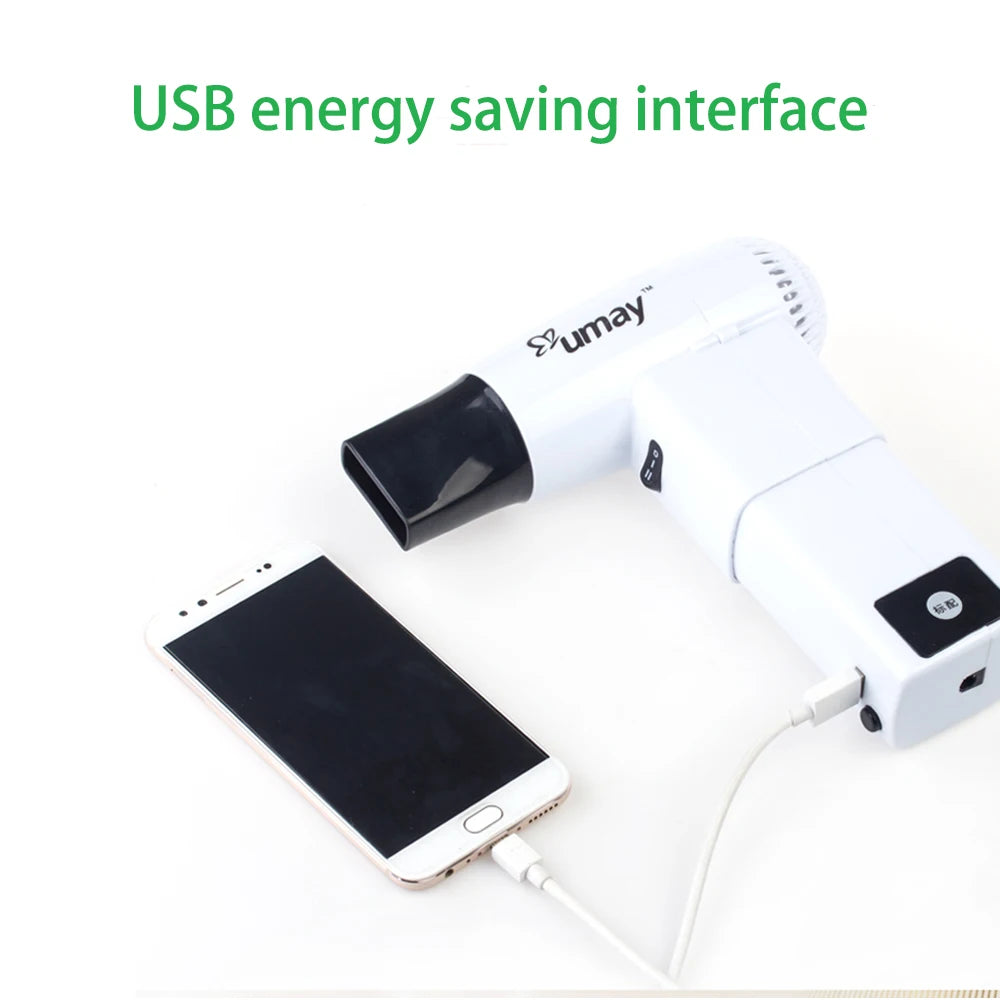 UMAY Portable Cordless Hair Dryer RX-010 – 400W Thermostatic Hot & Cold Wind, Travel-Ready