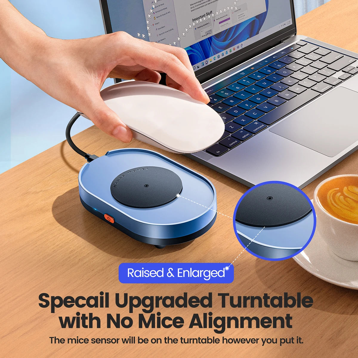 VAYDEER FM2081 Ultra-Silent Mouse Mover – USB Mouse Jiggler for Teams, Outlook & Meetings