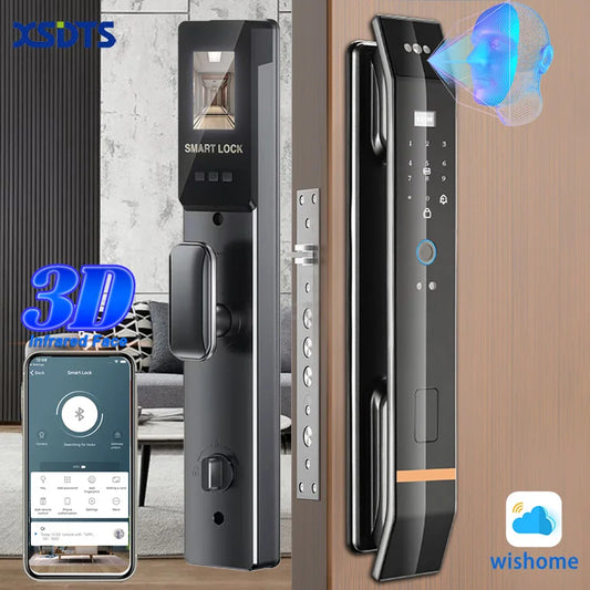 XSDTS D14-XF WiFi Smart Door Lock with Fingerprint & Built-In Doorbell – Tuya App Control