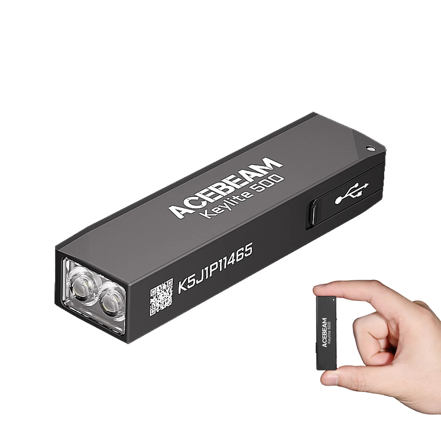 Keylite 500 Rechargeable Keychain Flashlight – 500 Lumens USB-C Mini EDC Torch