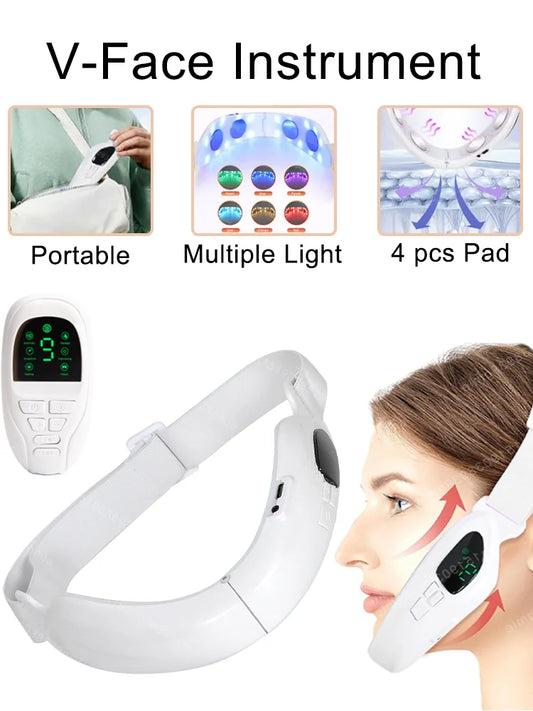 Voguish Facial Slimming Massager – EMS Microcurrent V-Line Lifting Tool