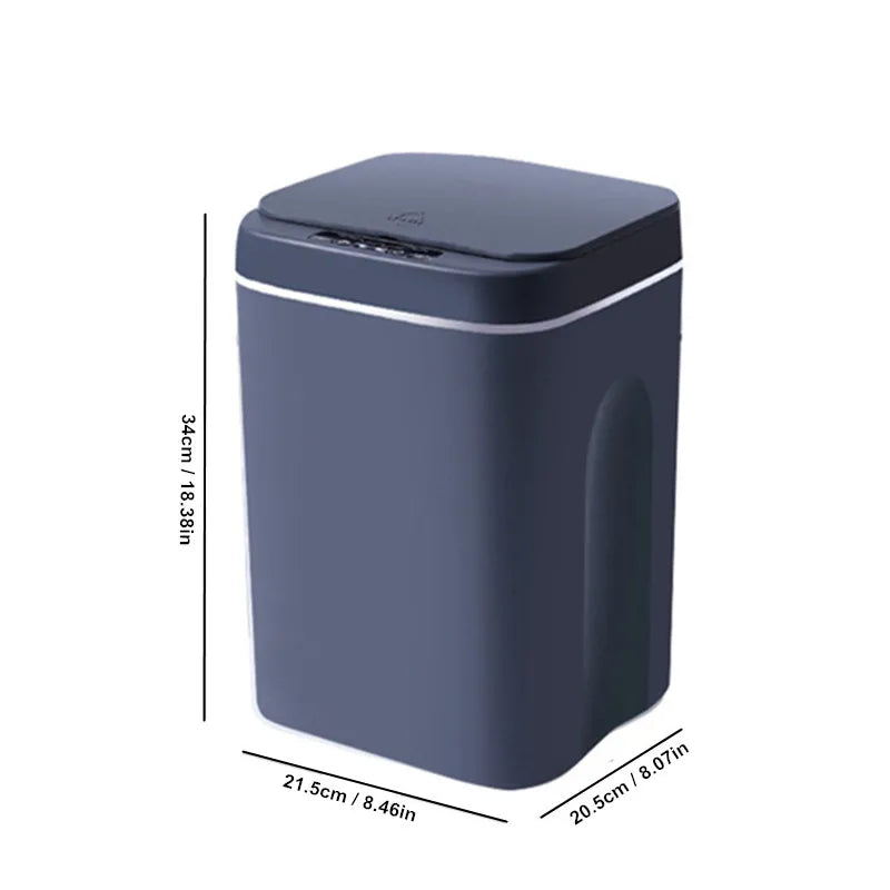 Touchless Sensor Trash Can 16L – Round Infrared Garbage Bin with Deodorizer Slot