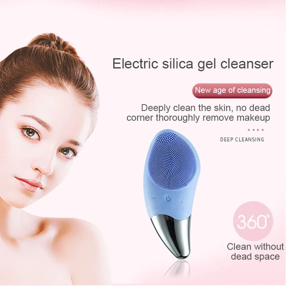 CAMMUO Waterproof Facial Cleansing Device – Ultrasonic Vibration Massage Brush