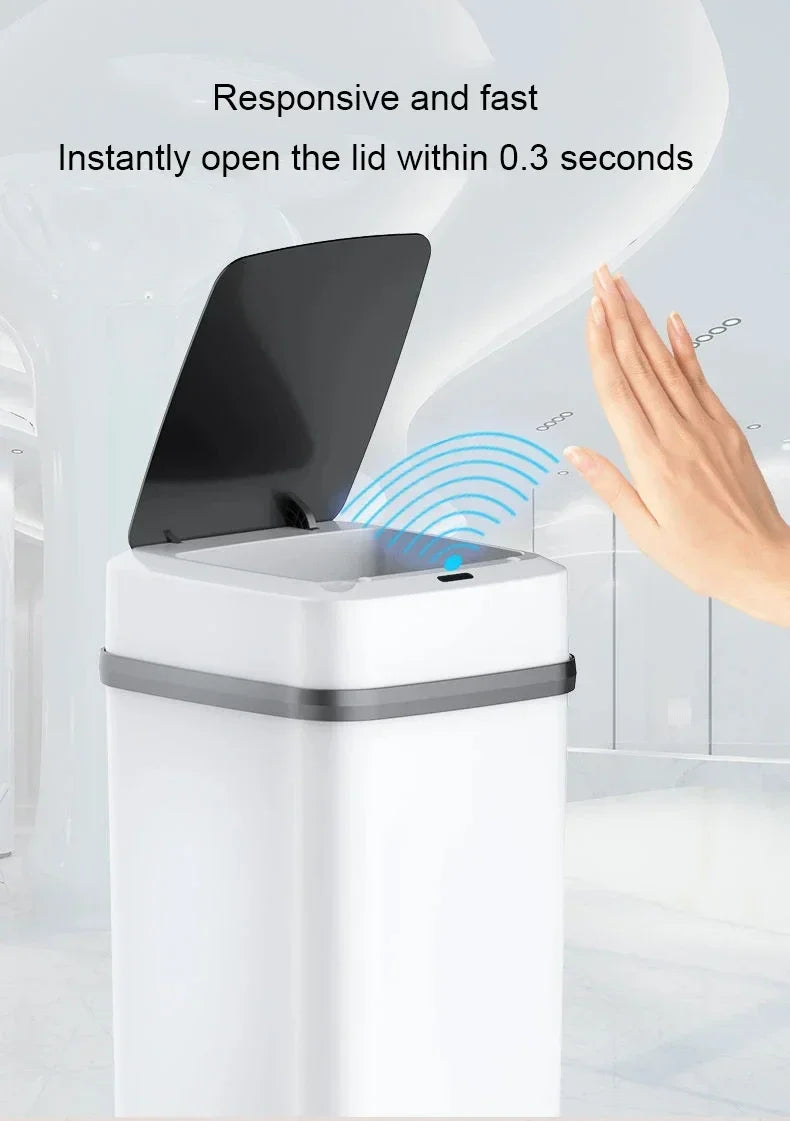 Automatic Trash Can 13L – Touchpad Sensor, Odor Isolation & Quiet Close