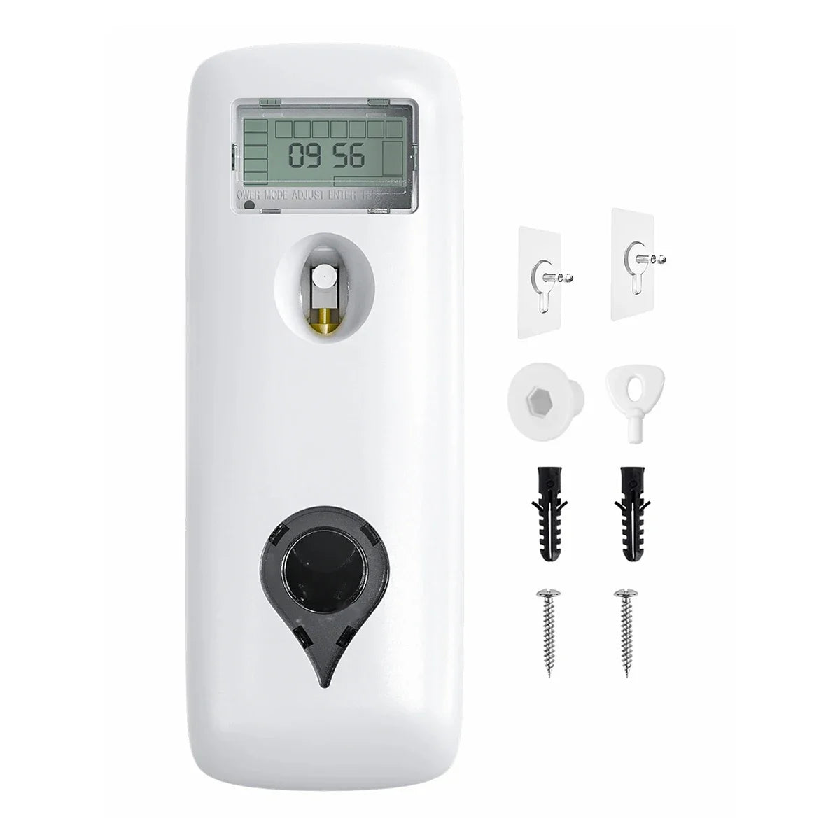 CDWK Automatic Liquid Air Freshener Dispenser – 300ml, No-Drill Wall Mount, LCD Timer