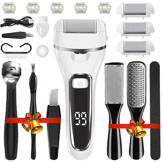 SHUYU Rechargeable Electric Foot Grinding Device – 18-in-1 Pedicure Set with 2 Speeds