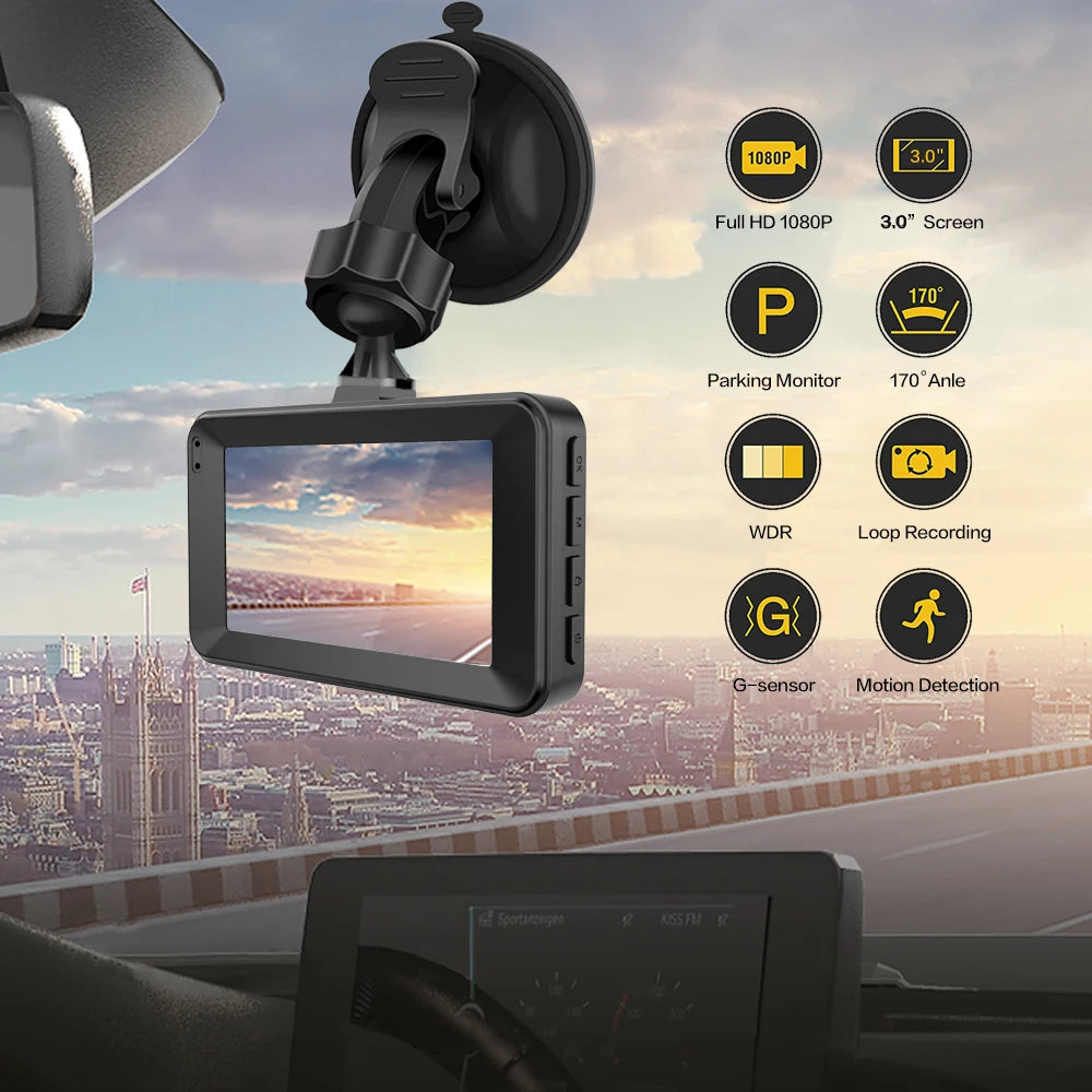 XUSHIDZ Q18 / Q18 PRO 1080P Dash Cam – Dual Camera Car DVR with Night Vision & Parking Monitor