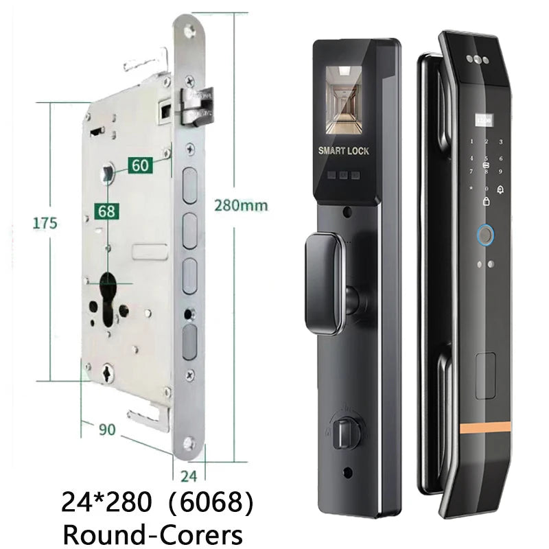XSDTS D14-XF WiFi Smart Door Lock with Fingerprint & Built-In Doorbell – Tuya App Control