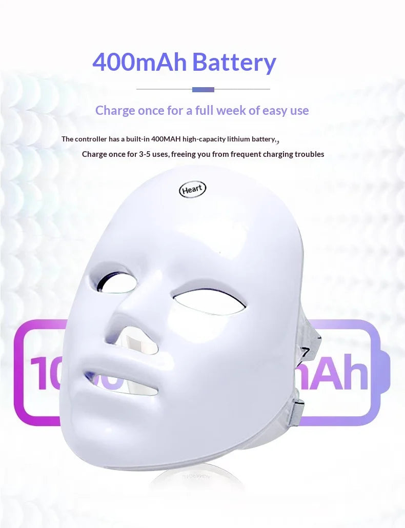7-Color LED Light Therapy Face Mask – Lifting, Whitening & Anti-Wrinkle Care