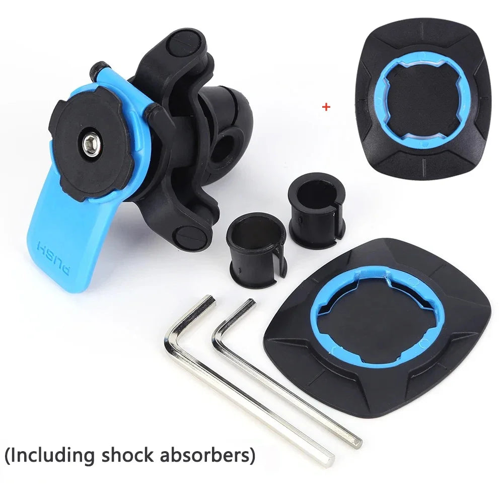 360° Rotating Bicycle & Motorcycle Phone Holder – Shockproof Rear-View Mirror Mount (4.7–7.2″)