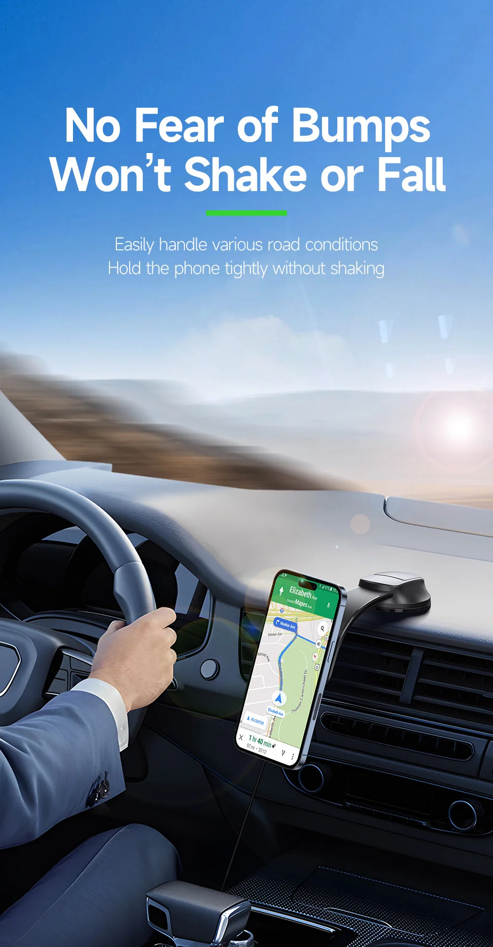 15W Magnetic Car Charger with Type-C Cable for iPhone
