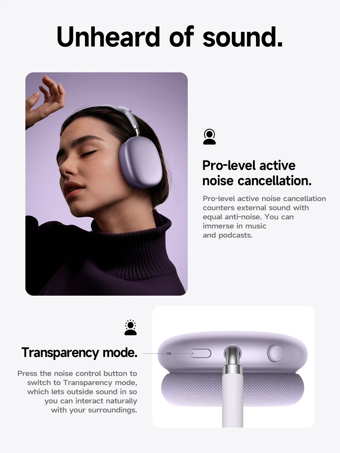 W65 Plus ANC Wireless Headphones – Bluetooth 5.4, 45H Playtime, Mic