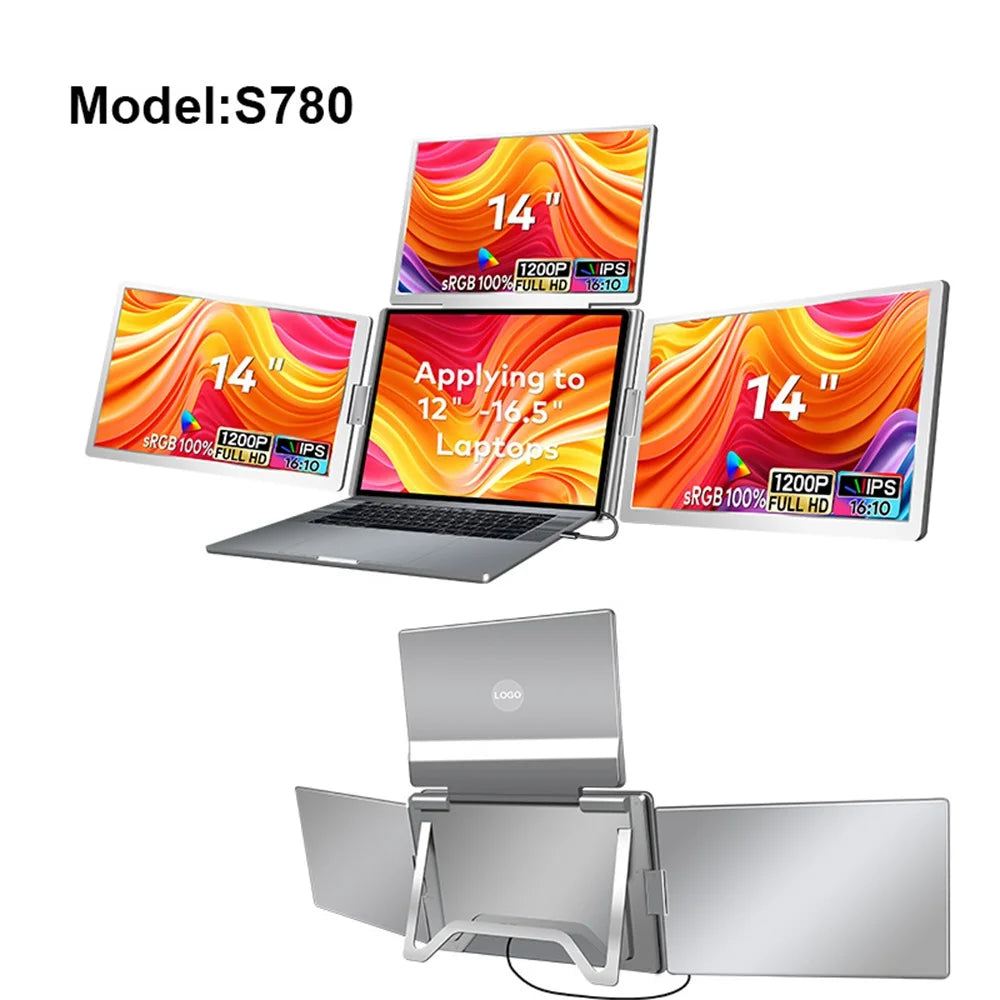 Rospider 16″ Portable Monitor – 1920×1200 IPS, 16:10, USB-C Swivel Display