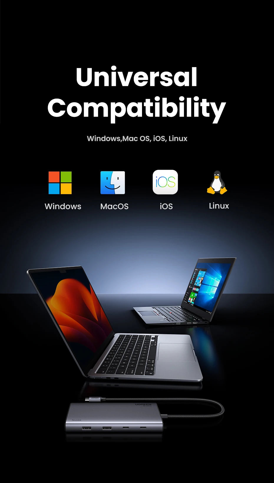 8-in-1 USB-C Docking Station – Triple 4K Display, 100W PD, 10Gbps Hub