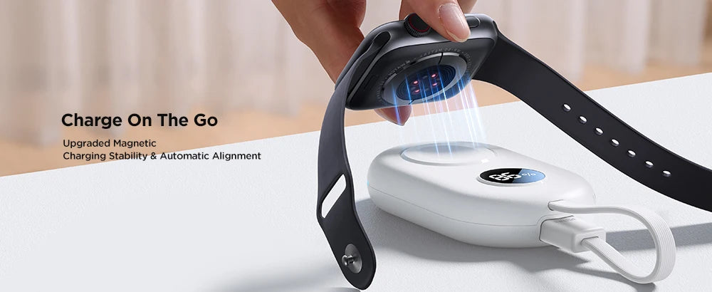 Mini Power Bank for Apple Watch – USB-C Wireless iWatch Charger (JR-W09)
