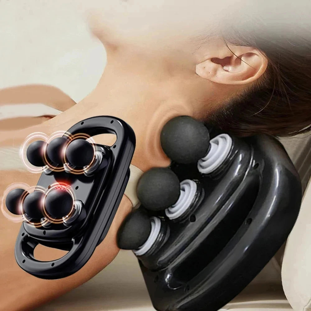 HOMEFISH 6-Head Massage Gun – Wide-Coverage Percussive Muscle Relaxation
