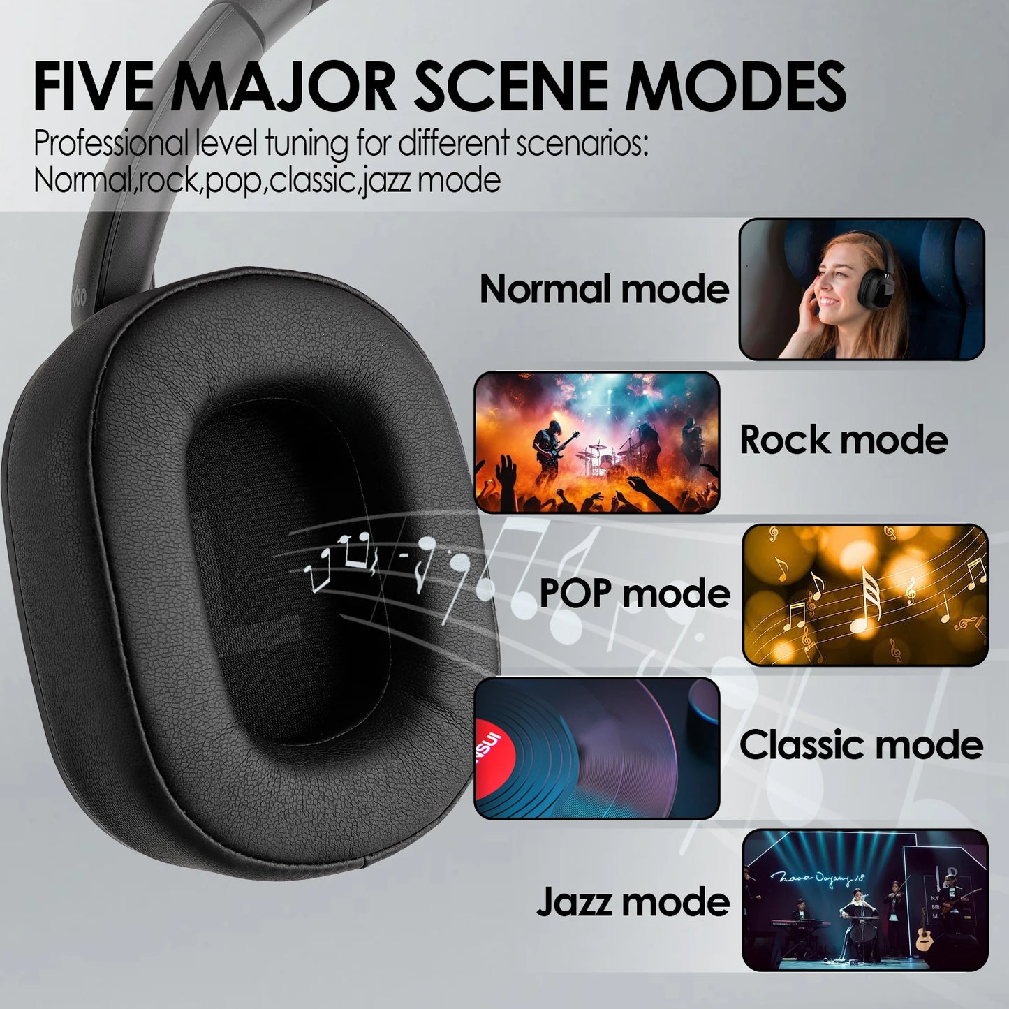 JH-ANC930PLUS Hybrid ANC Bluetooth Headphones – Touch Screen, 70H Playtime