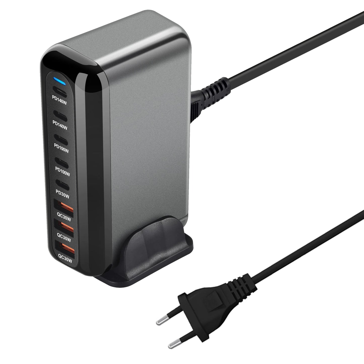 GaN Fast Charger 140W – USB-C PD 3.0 Multi-Port Desktop Charger