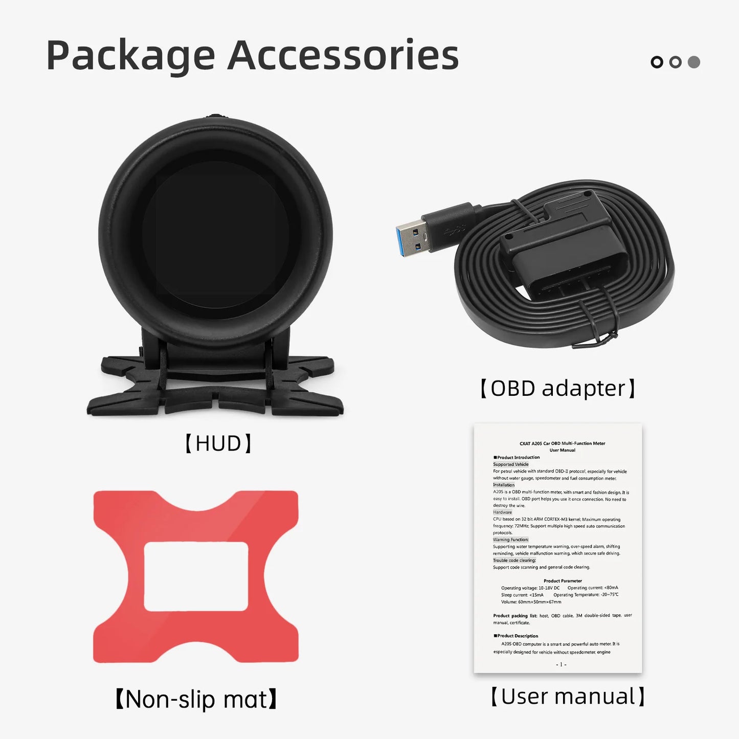 MAIMEIMI A205 OBD2 Mini Car Trip Computer – Digital Speed, Engine Temp, Voltage & Fault Code Reader HUD