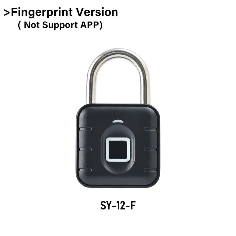 SY-12 Smart Fingerprint Padlock – Tuya Bluetooth Digital Lock for Luggage & Lockers