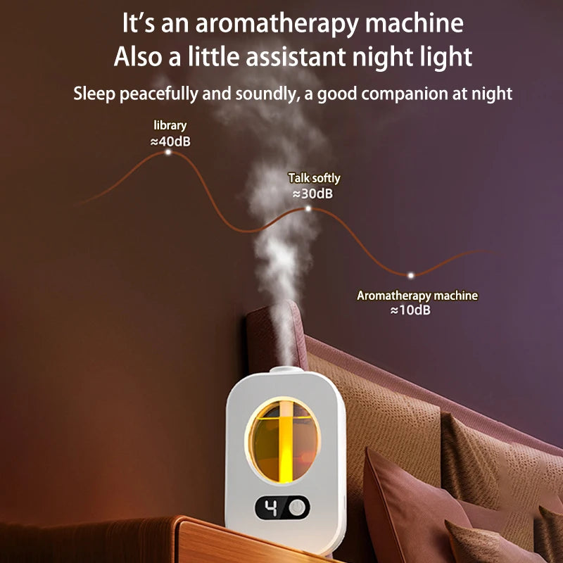 ZAOXI Smart Aromatherapy Diffuser – USB-C Rechargeable, Nano Atomization, Wall or Desk Mount