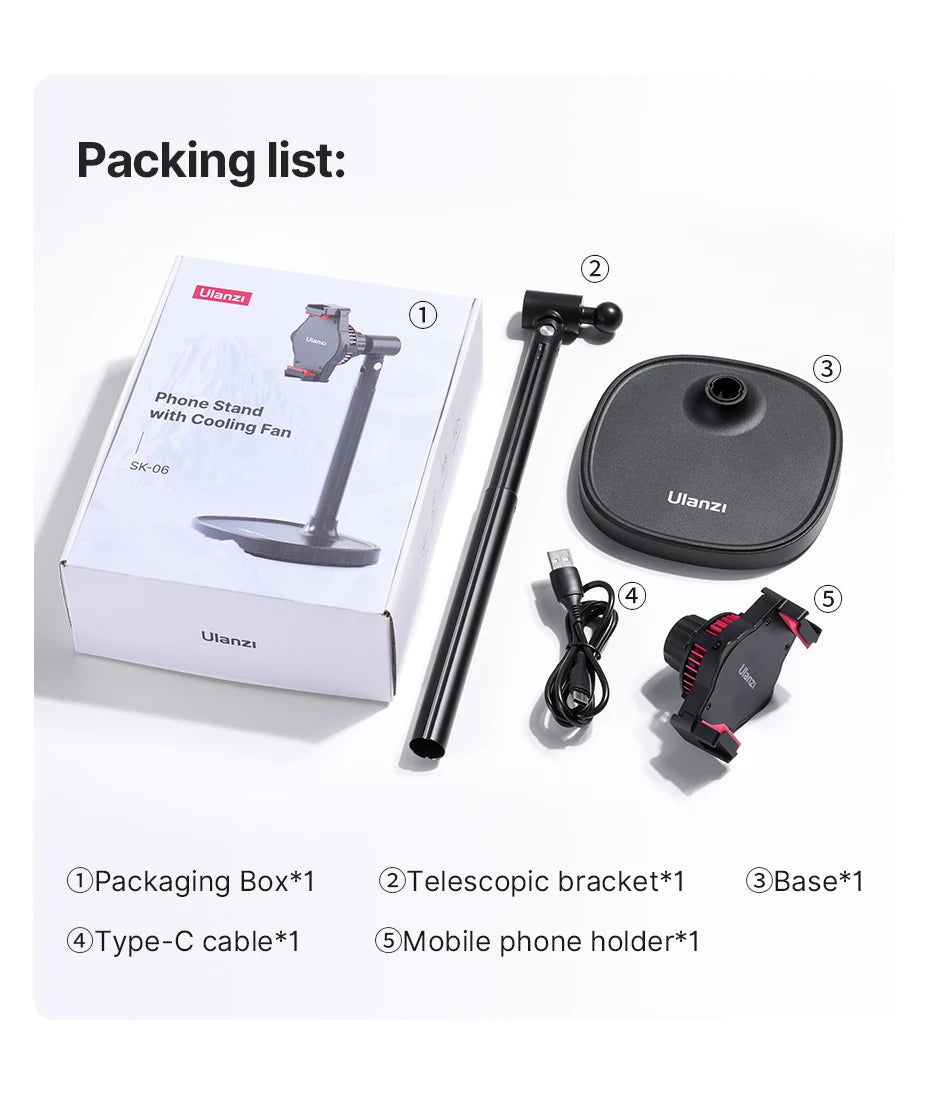 SK-06 Livestream Phone Clip with Cooling Radiator – Mobile Streaming Heat Control