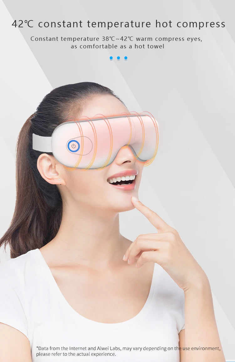 VIMYSHOW Bluetooth Eye Massager – Heat, Vibration & Music Relaxation Mask
