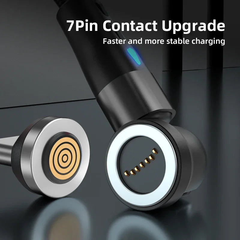 540° Magnetic USB-C Cable 5A – Rotating Fast Charge Cable (Charging Only)
