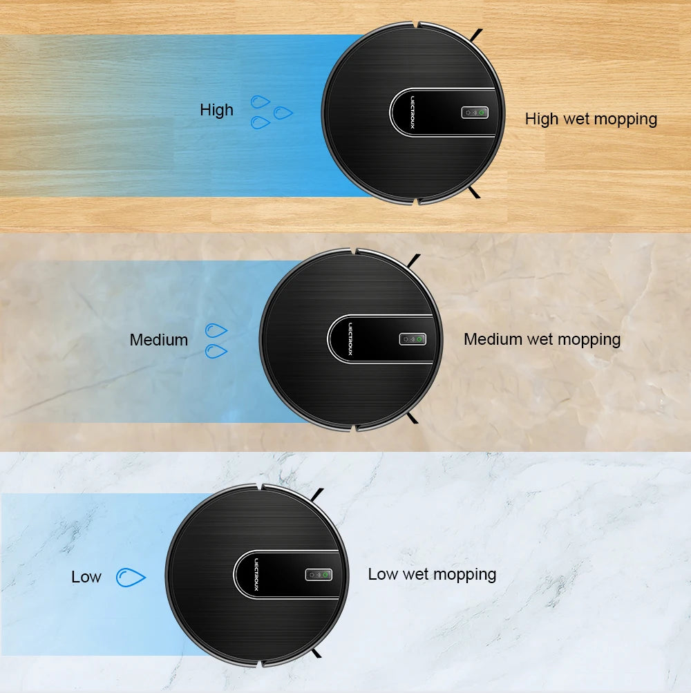Liectroux N7S-U Smart Robot Vacuum Cleaner – Wet & Dry Mop, HEPA Filter, Alexa Ready