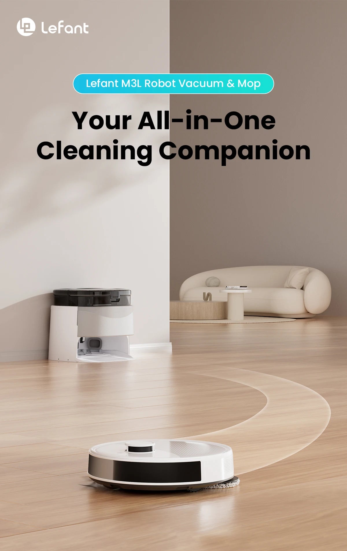 Lefant M3 4-in-1 Robot Vacuum & Mop – LiDAR Navigation, 220min Runtime, Alexa Compatibl