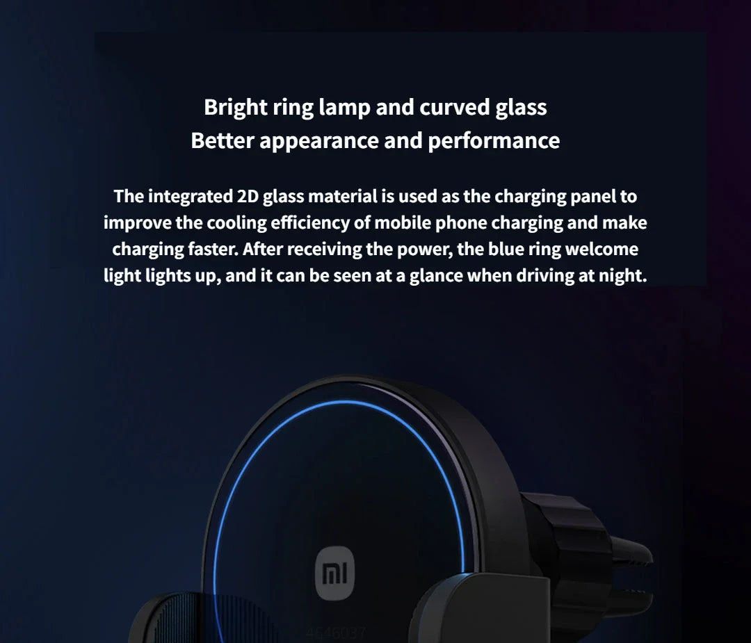 Xiaomi 30W Wireless Car Charger – Smart Auto-Clamp Fast Charging Phone Holder
