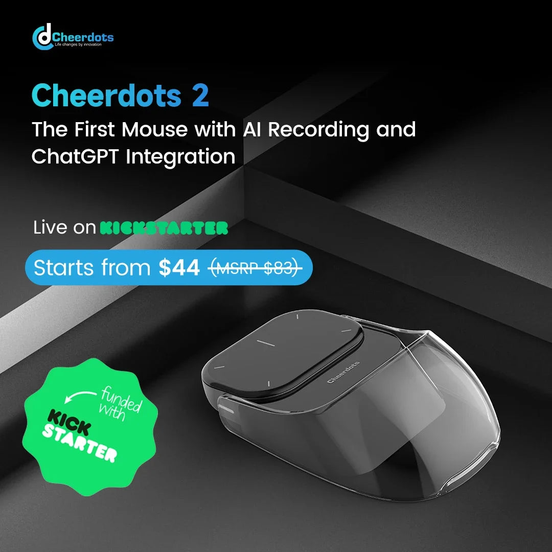 Ostar Yeah Cheerdots 2 AI Air Mouse – Bluetooth Wireless Presentation Remote with AI Recording & ChatGPT