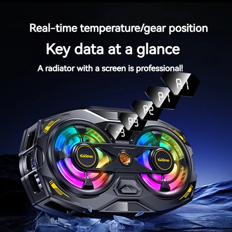 K32 Smartphone Cooler | Dual-Core Radiator, Digital Temperature Display & RGB