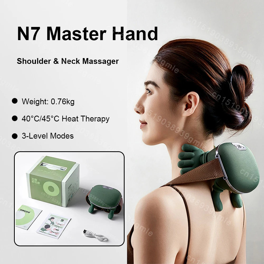 Electric Trapezius Massager with Heat – Wearable Neck, Back & Shoulder Relief