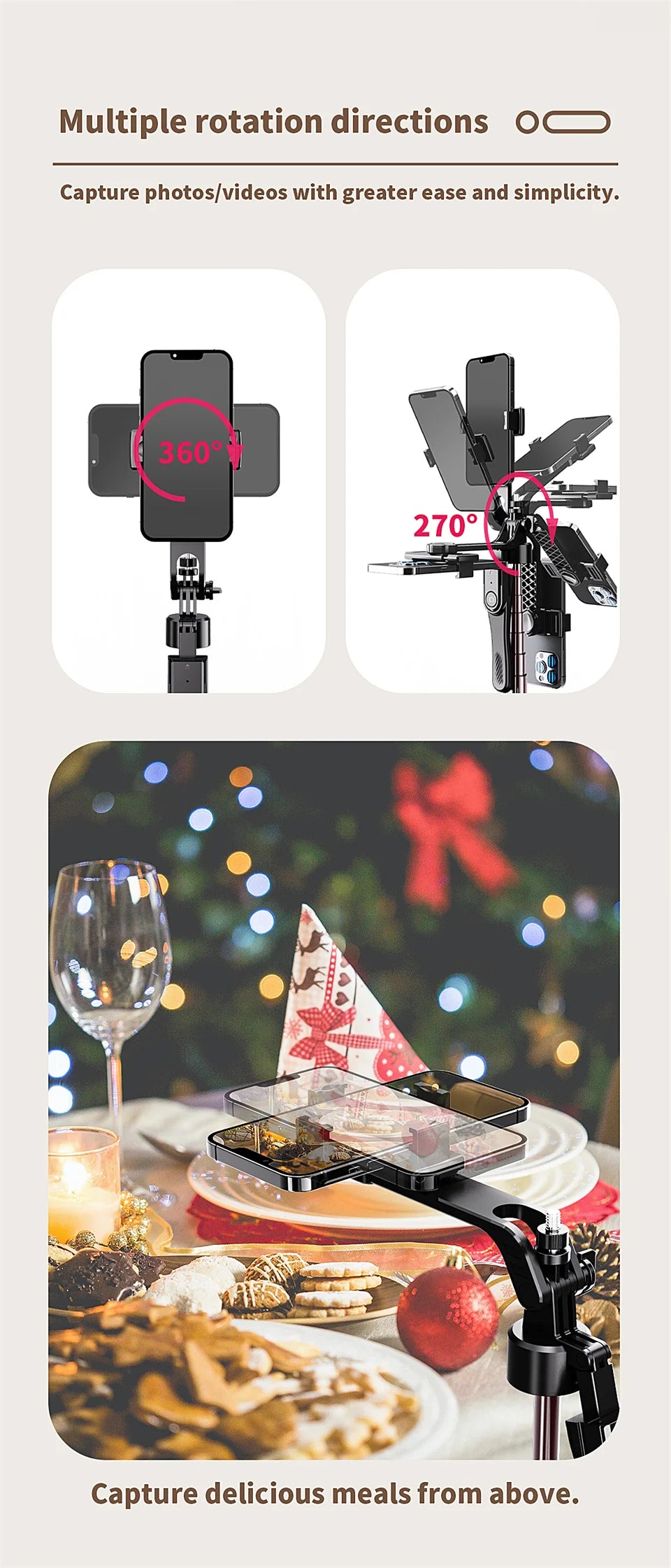 1.85m Bluetooth Selfie Stick with Tripod & Wireless Remote