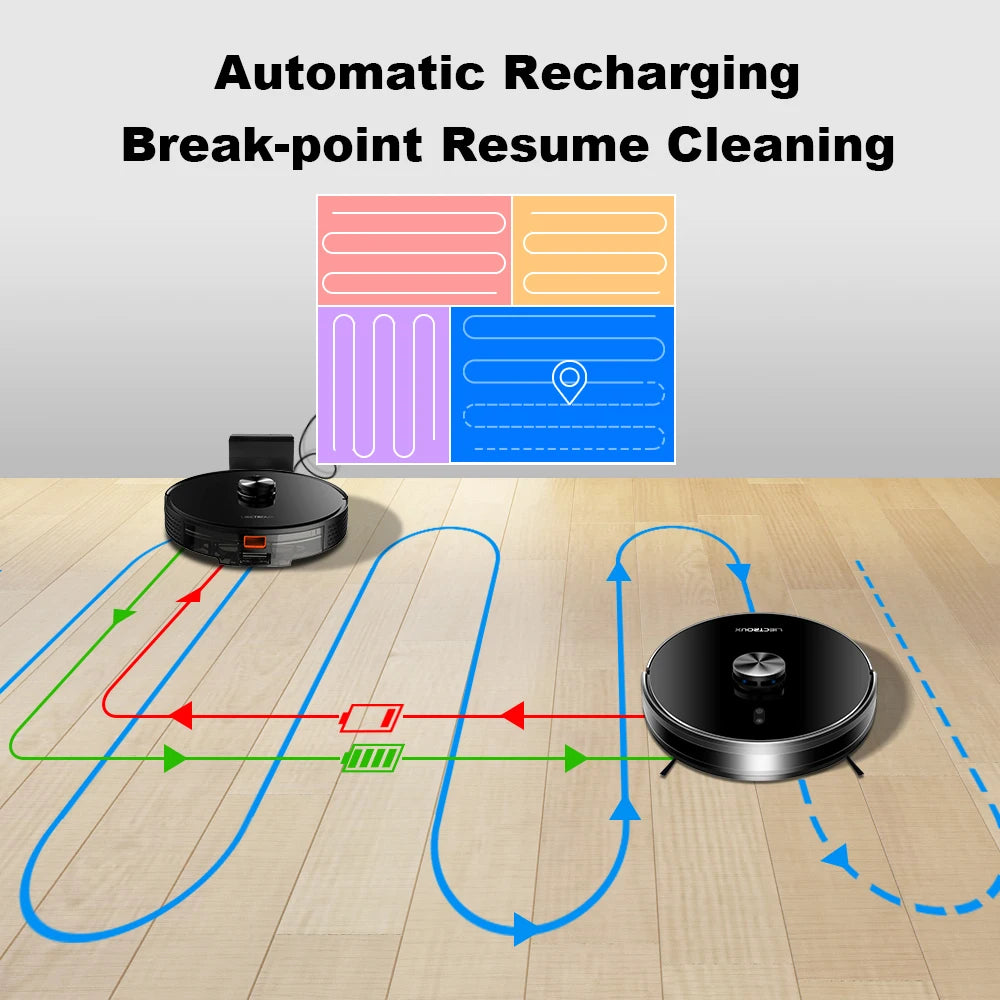 Liectroux X6 Smart Robot Vacuum Cleaner – Laser LiDAR, Y-Shape Mopping, 6500Pa Suction