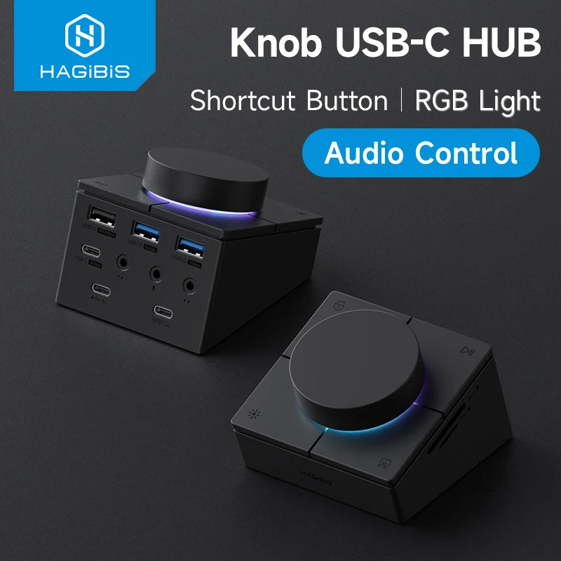 8-Port USB-C Hub for Laptop – HDMI + DP 4K, Ethernet, Card Reader & Audio Control