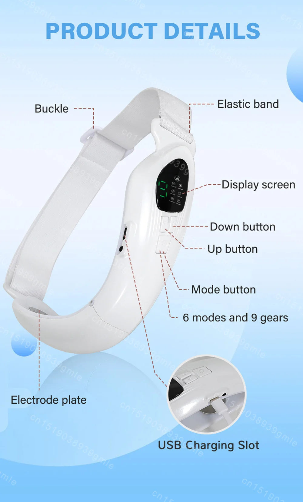 Voguish Facial Slimming Massager – EMS Microcurrent V-Line Lifting Tool