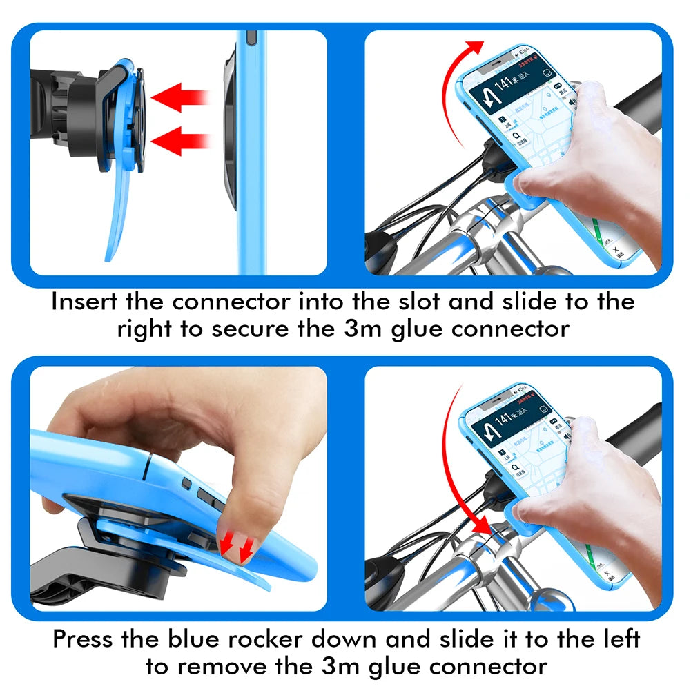 Motorcycle Phone Holder – Shock-Absorbing Quick-Release Bike Mount