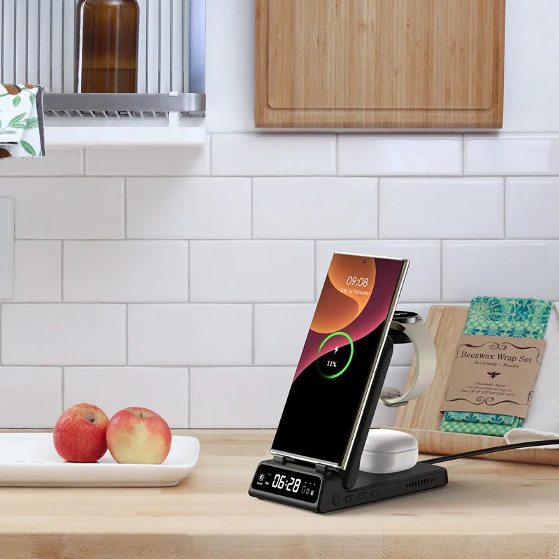 15W Wireless Charging Stand for Samsung Phone, Watch & Earbuds