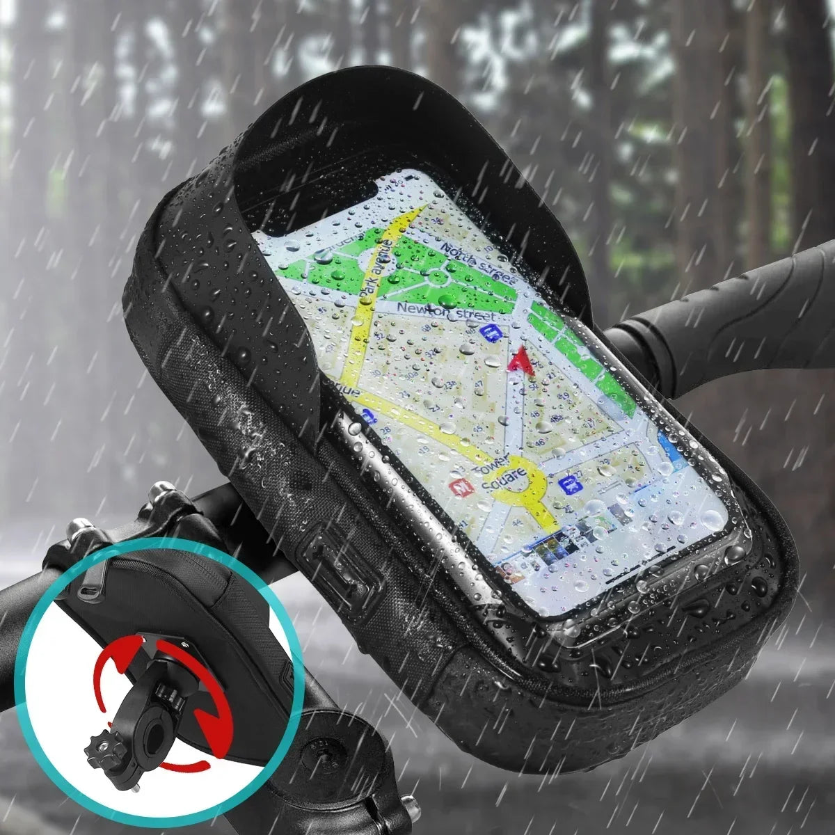 Handlebar Phone Holder Bag – Touch Screen Bike & Motorcycle Mount